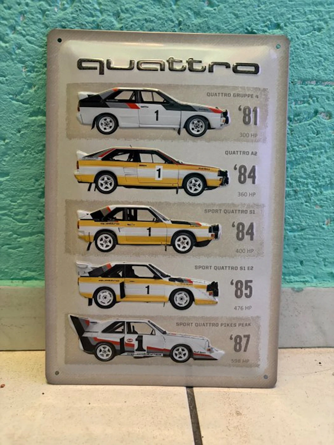 Audi - Audi Quattro billboard - Sign - Metal