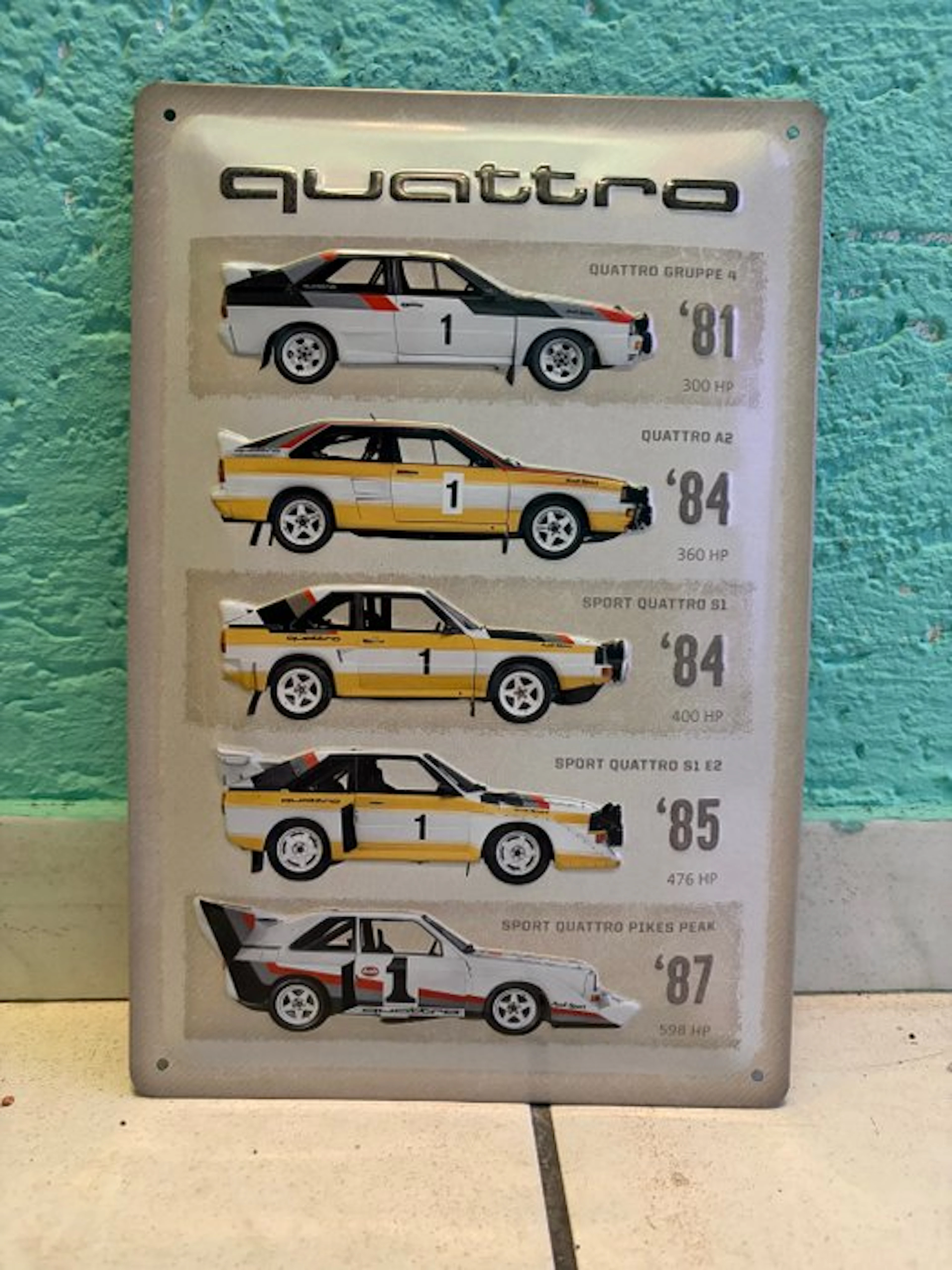 Audi - Audi Quattro billboard - Sign - Metal