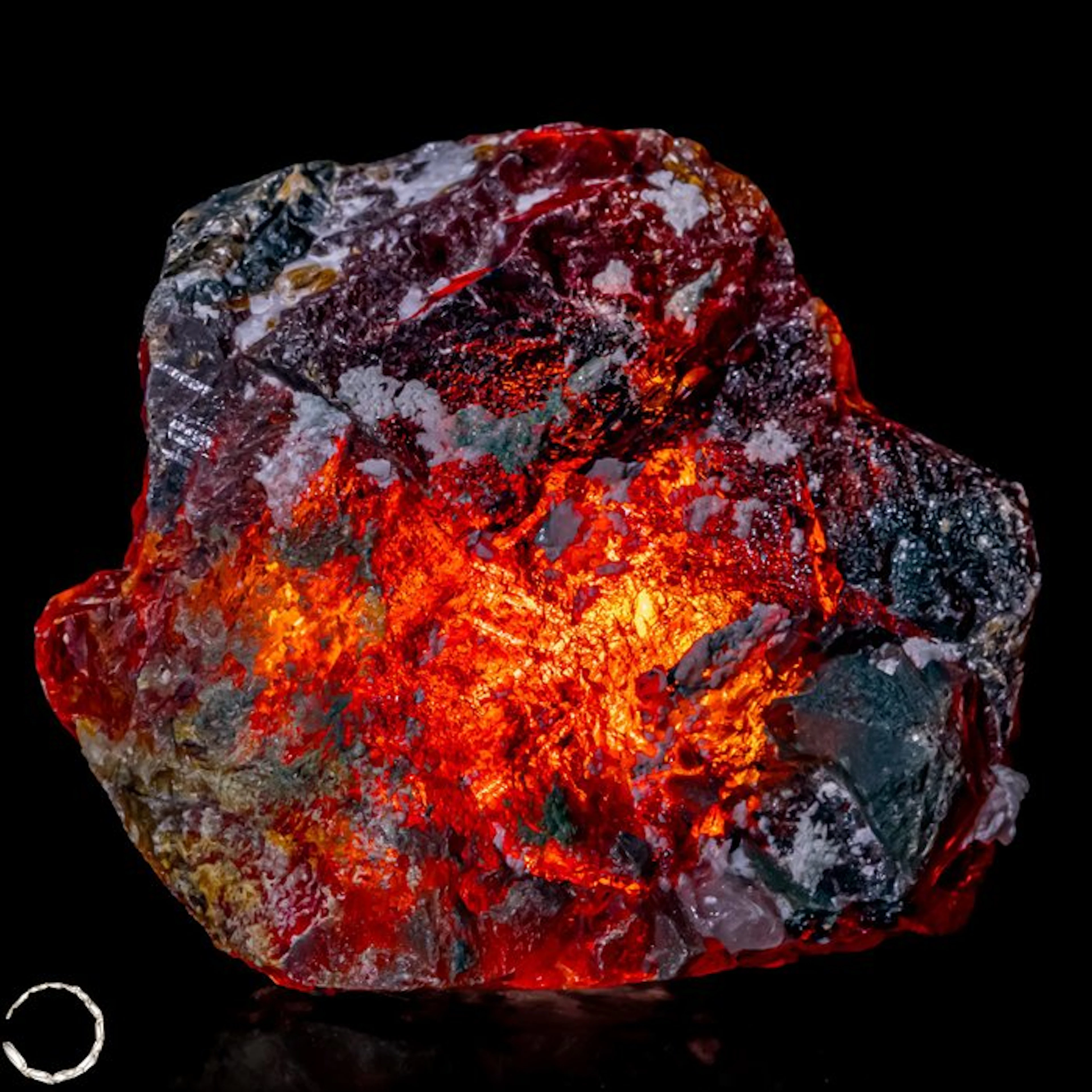 Natural sphalerite rough specimen – translucent crystal...