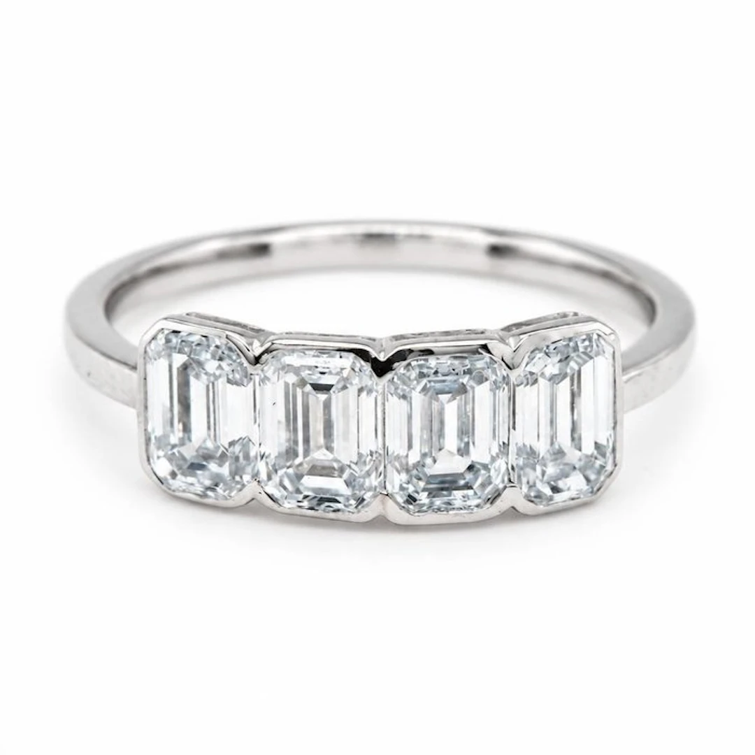 No reserve price - Ring - 14 kt. White gold - 2.16ct. tw. Diamond (Lab-grown)