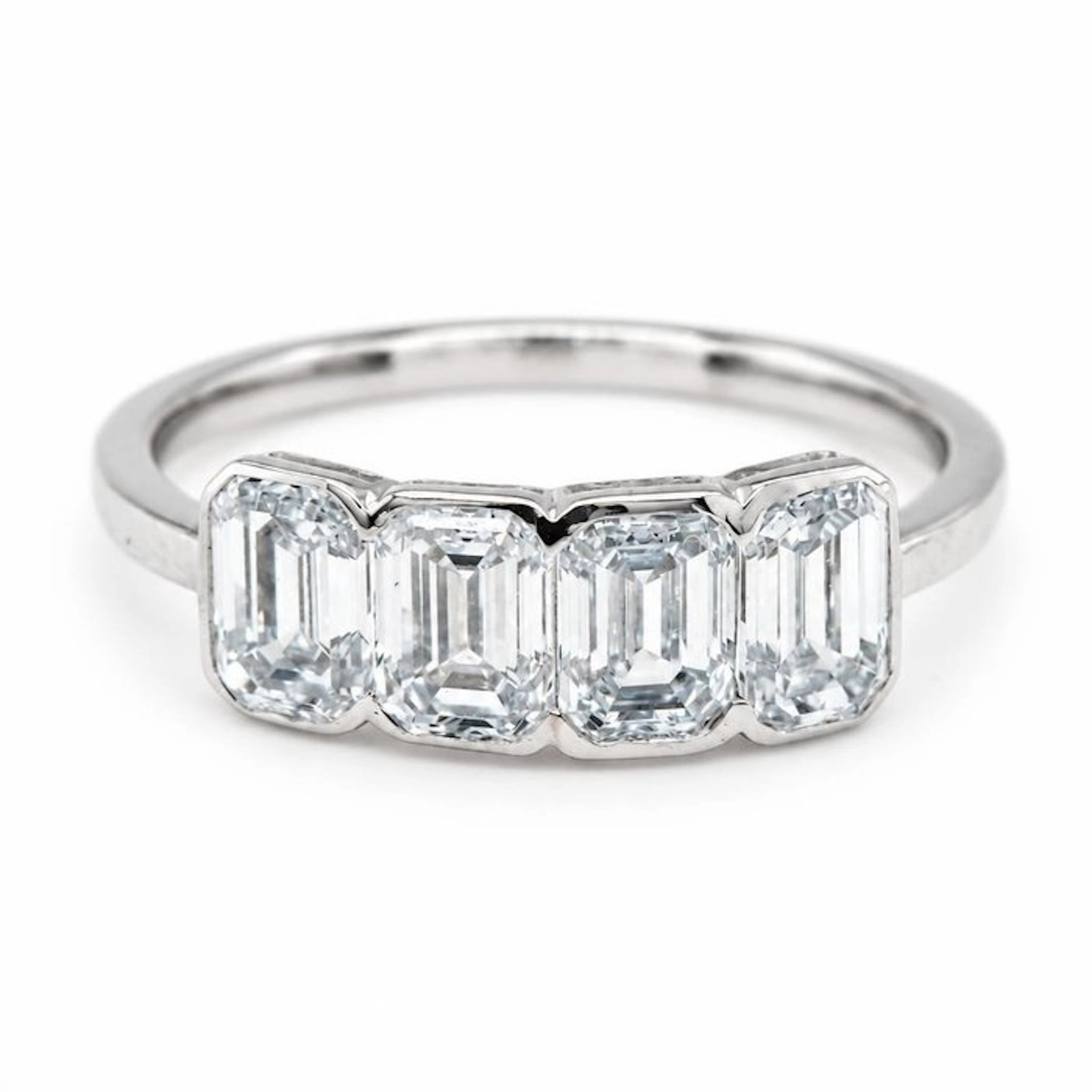 No reserve price - Ring - 14 kt. White gold - 2.16ct. tw. Diamond (Lab-grown)