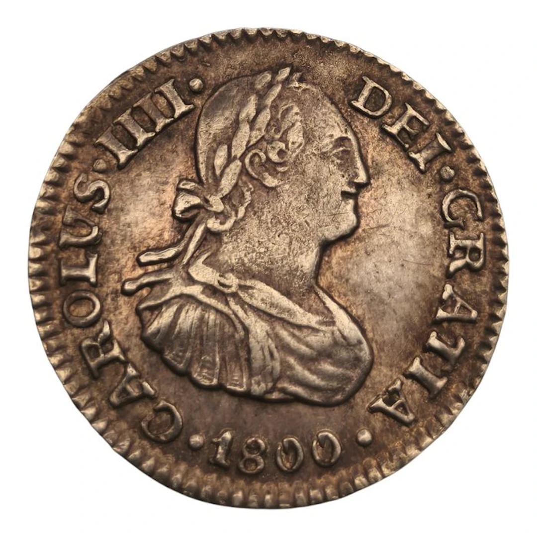 Spain. Carlos IV. Medio Real 1800 México FM