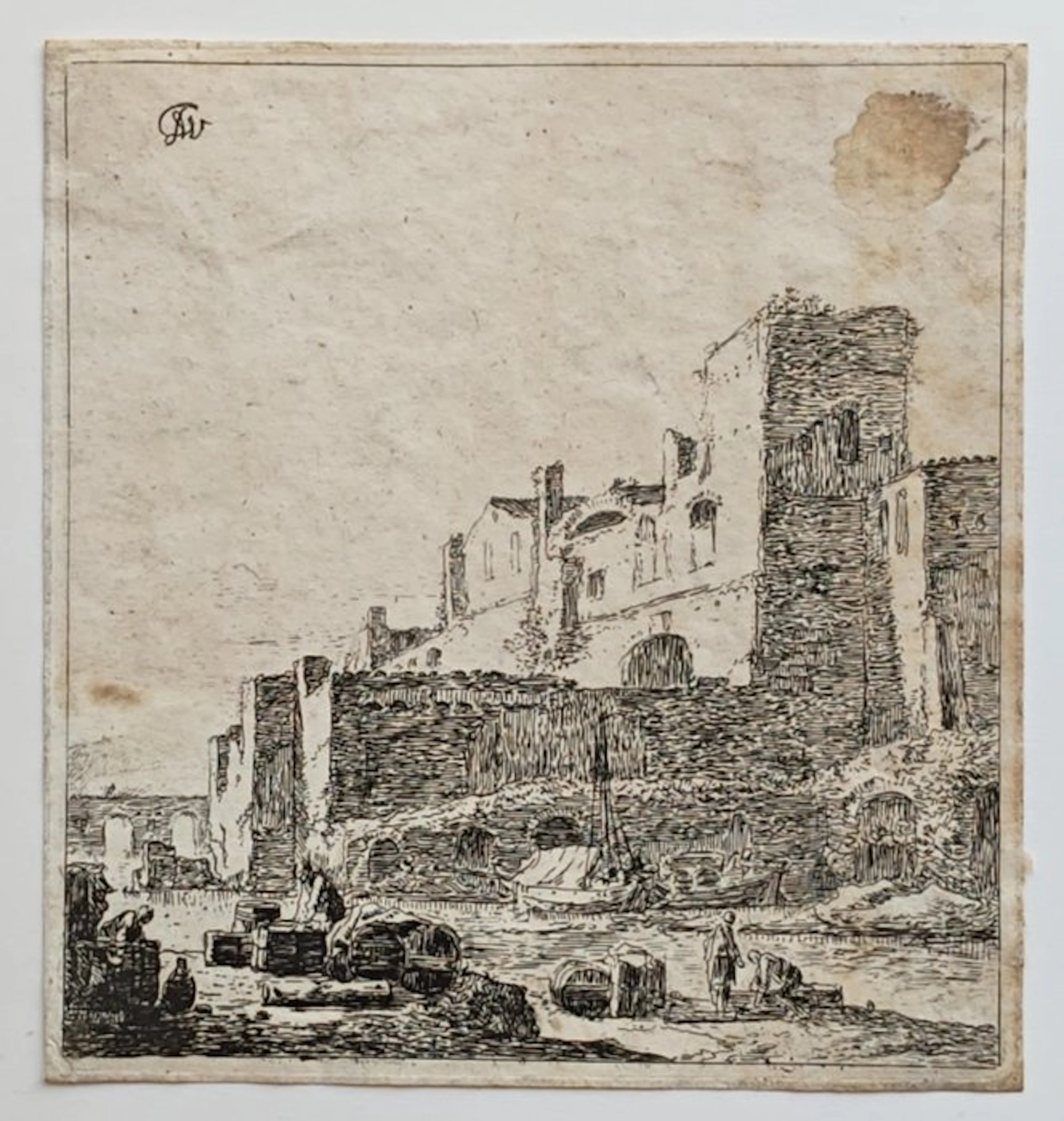 Thomas Wijck (1616–1677) - Marinai a riva al fiume