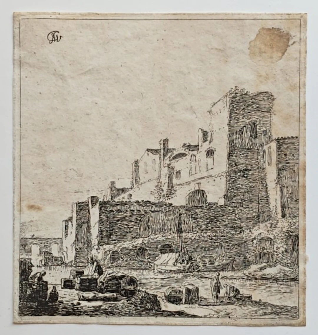 Thomas Wijck (1616–1677) - Marinai a riva al fiume