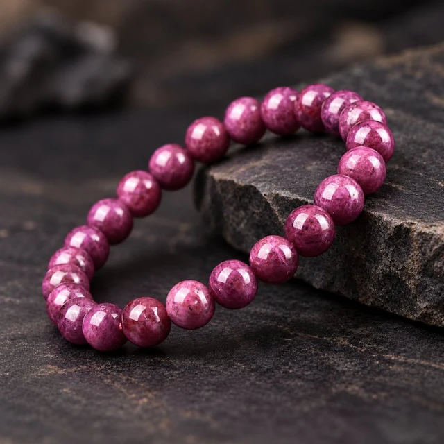 No Reserve - ALGT Certified - Natural Ruby Bracelet - A...