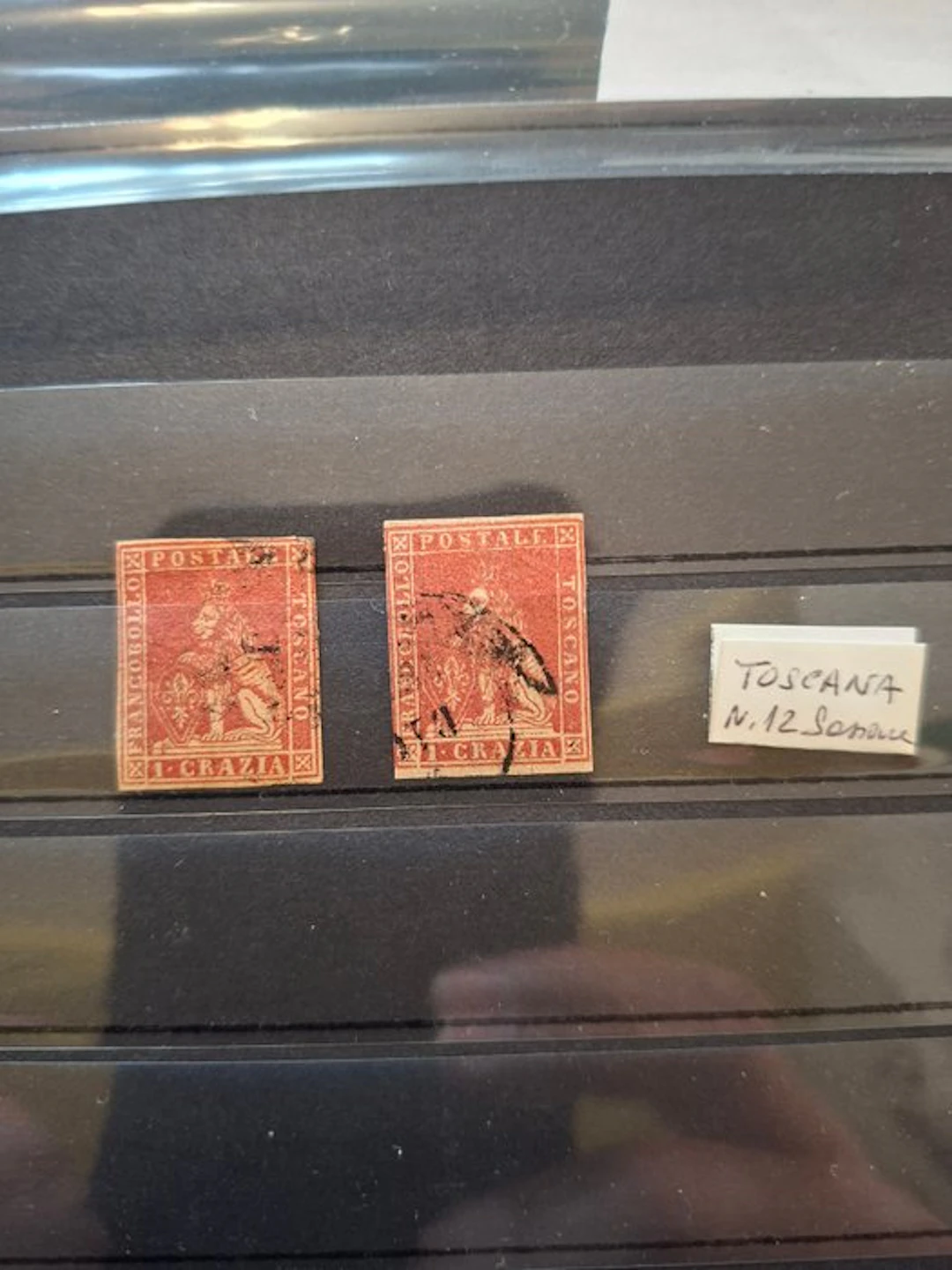 Italian Ancient States - Tuscany - Two used specimens of the 1 cr