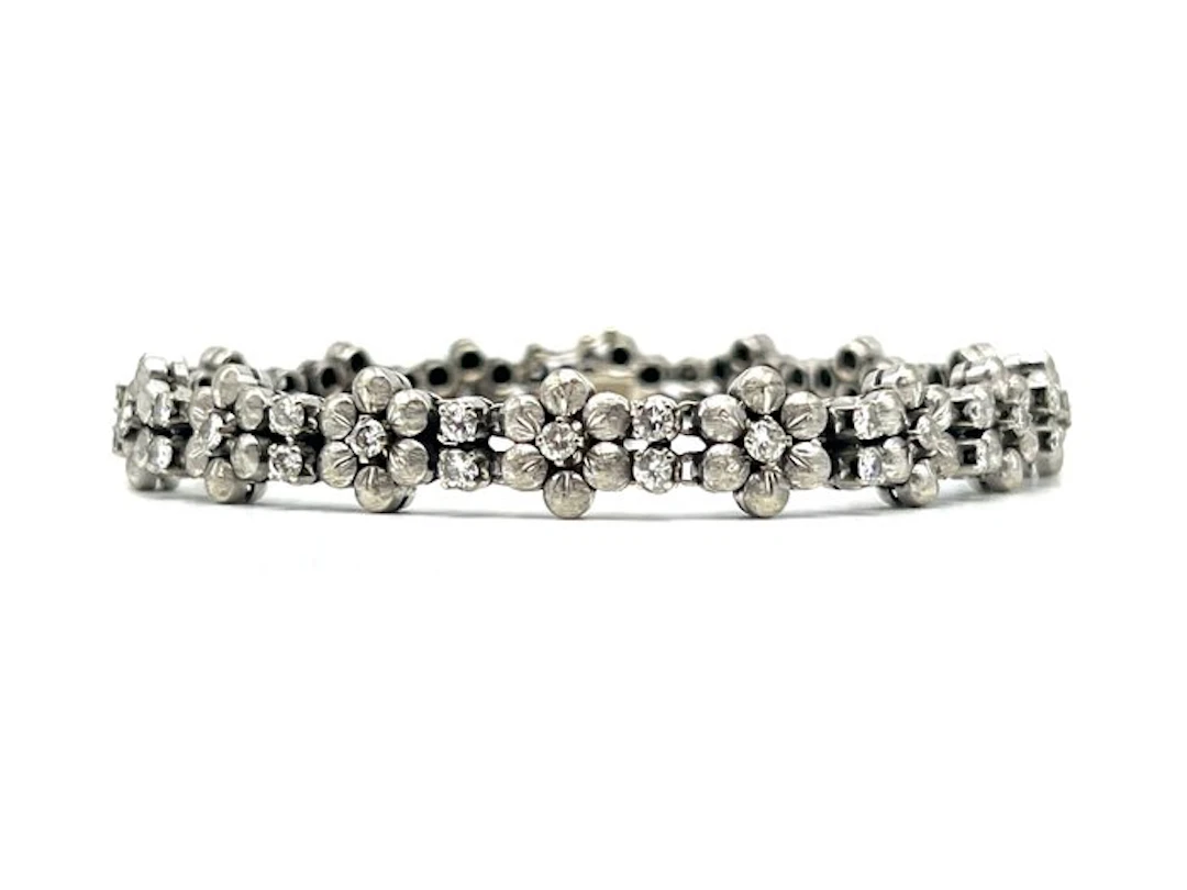 Bracelet - 18 kt. White gold - 1.38ct. tw. Diamond (Natural)