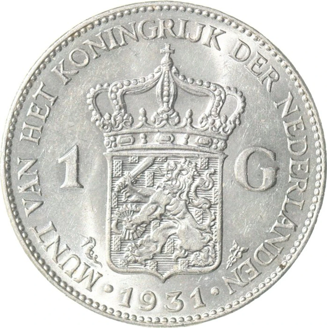 Netherlands. Wilhelmina. 1 Gulden 1931 KWALITEIT (No reserve price)