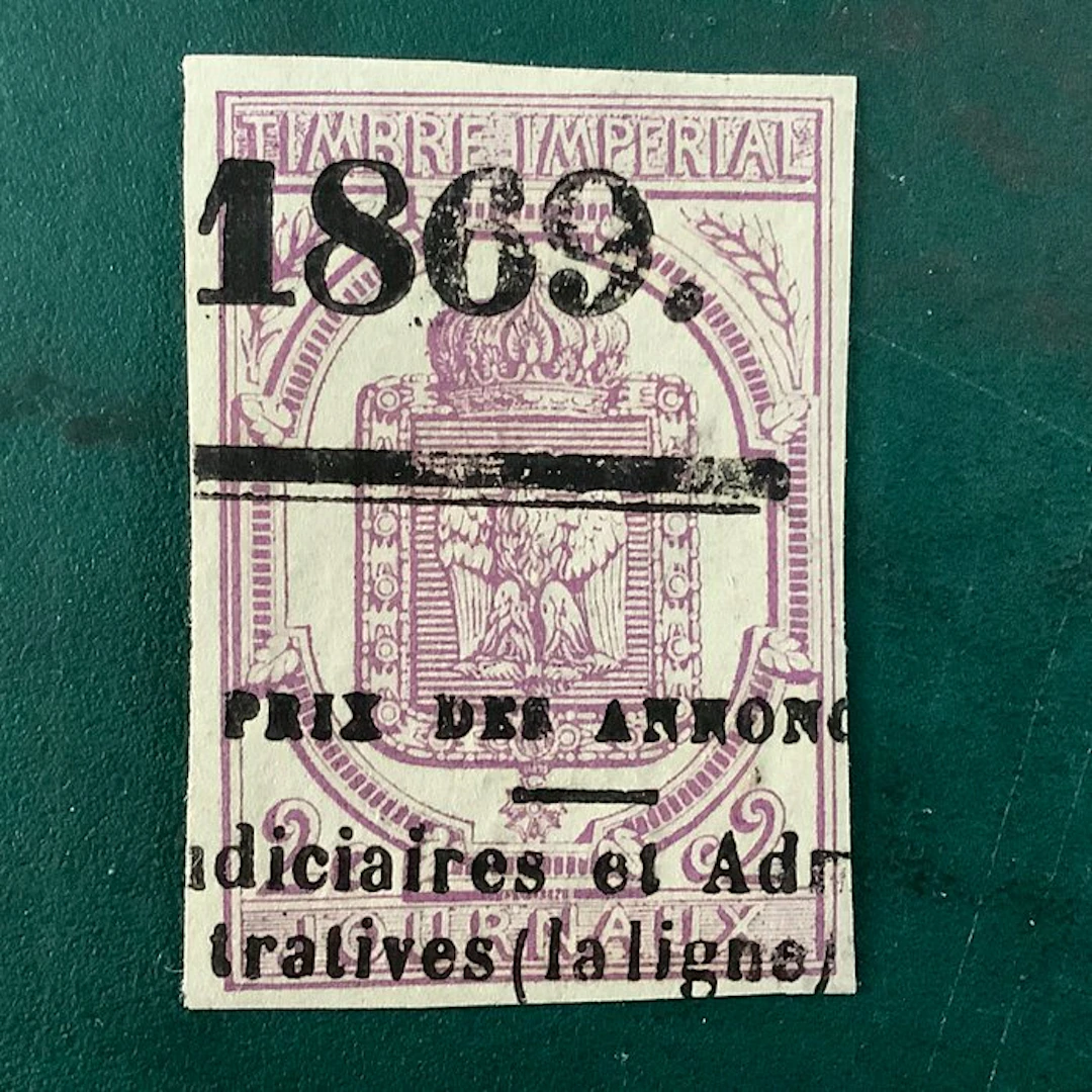 France 1868 - Newspaper stamp: 2 cent blue eagle - MH - Yvert 2