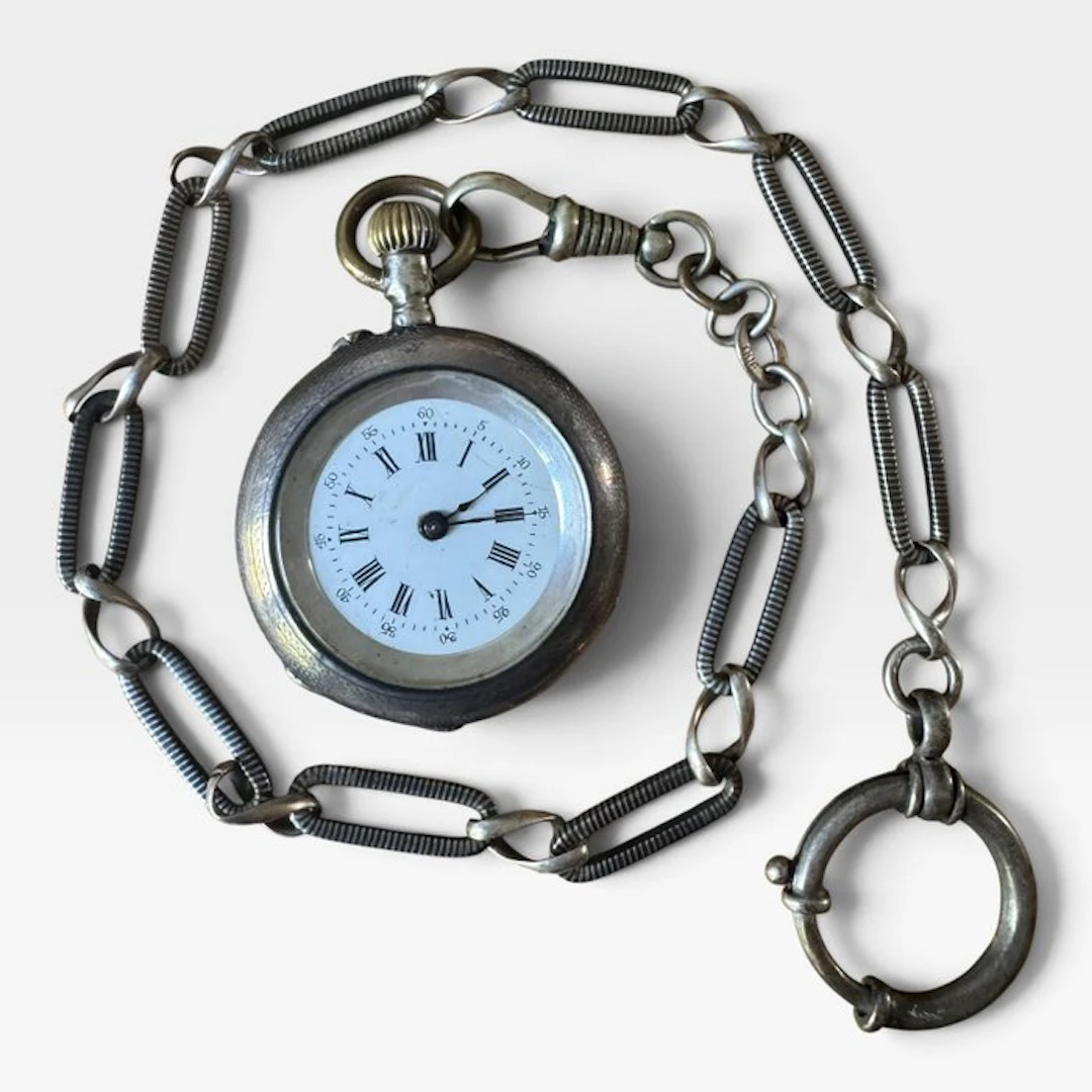 Geneve 10 Rubis - Silver 800 chain - 1850-1900