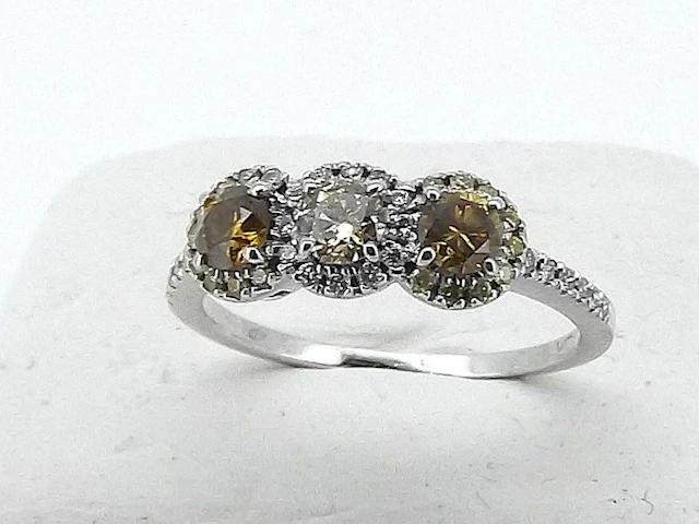 Ring - 18 kt. White gold - 0.75ct. tw. Diamond (Natural) - Diamond