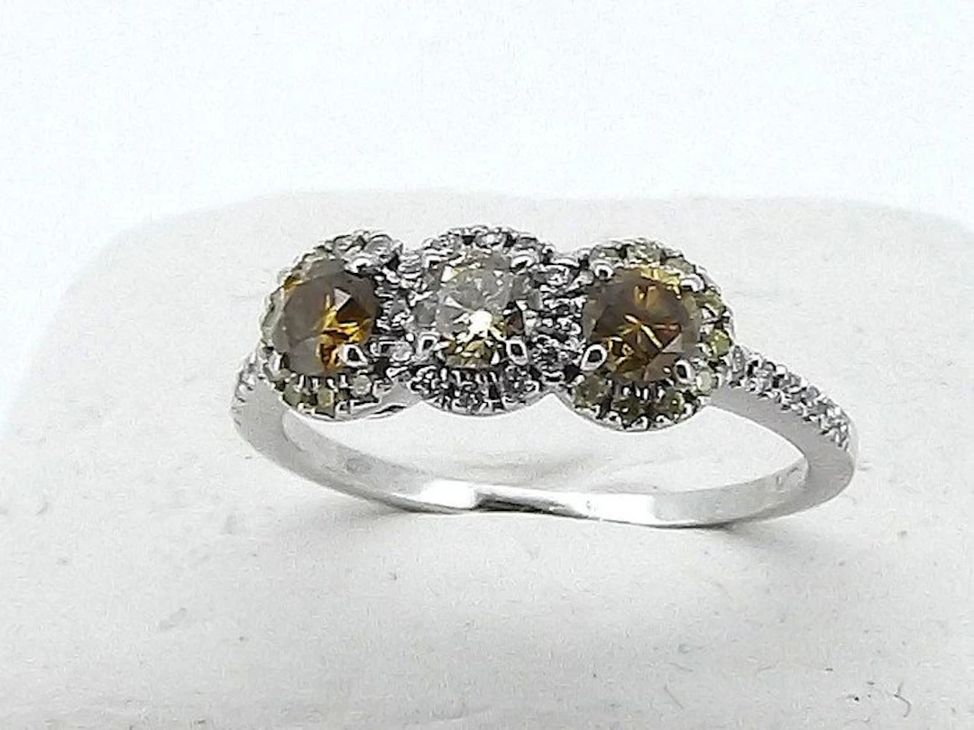 Ring - 18 kt. White gold - 0.75ct. tw. Diamond (Natural) - Diamond