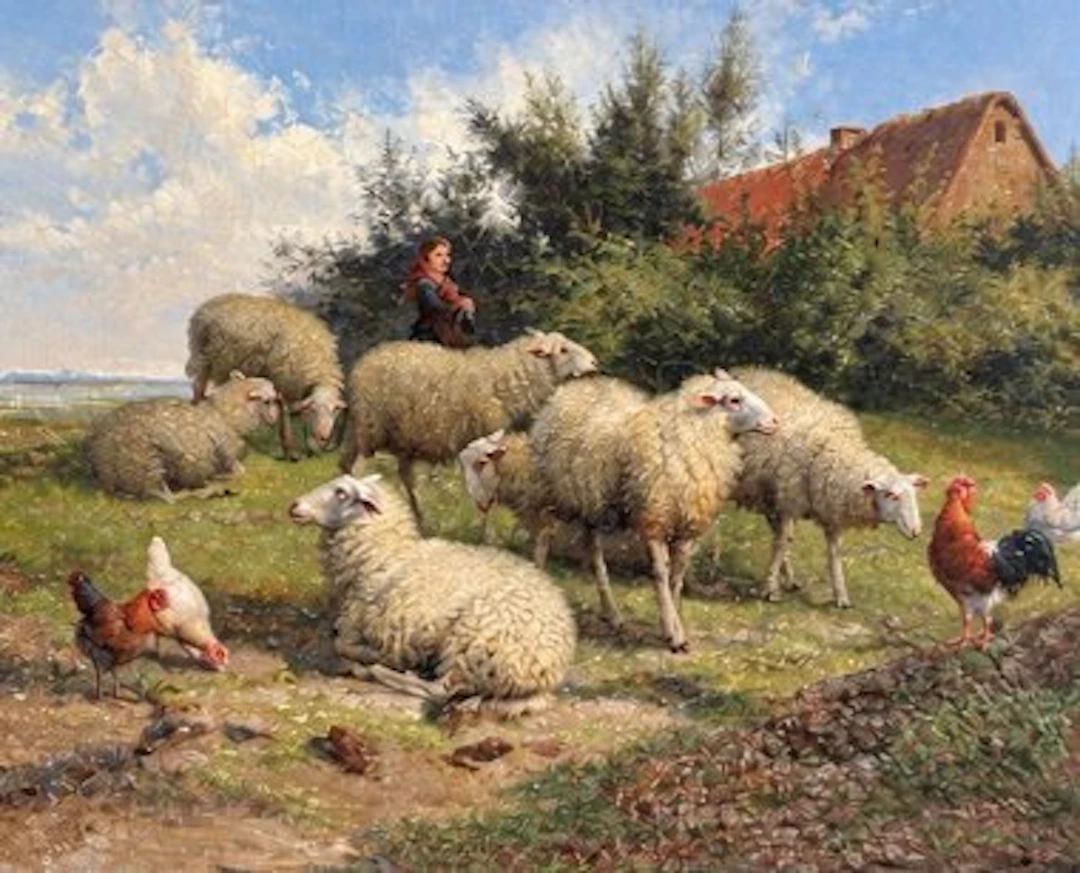 Jef Louis Van Leemputten (1867-1948) - Kudde schapen
