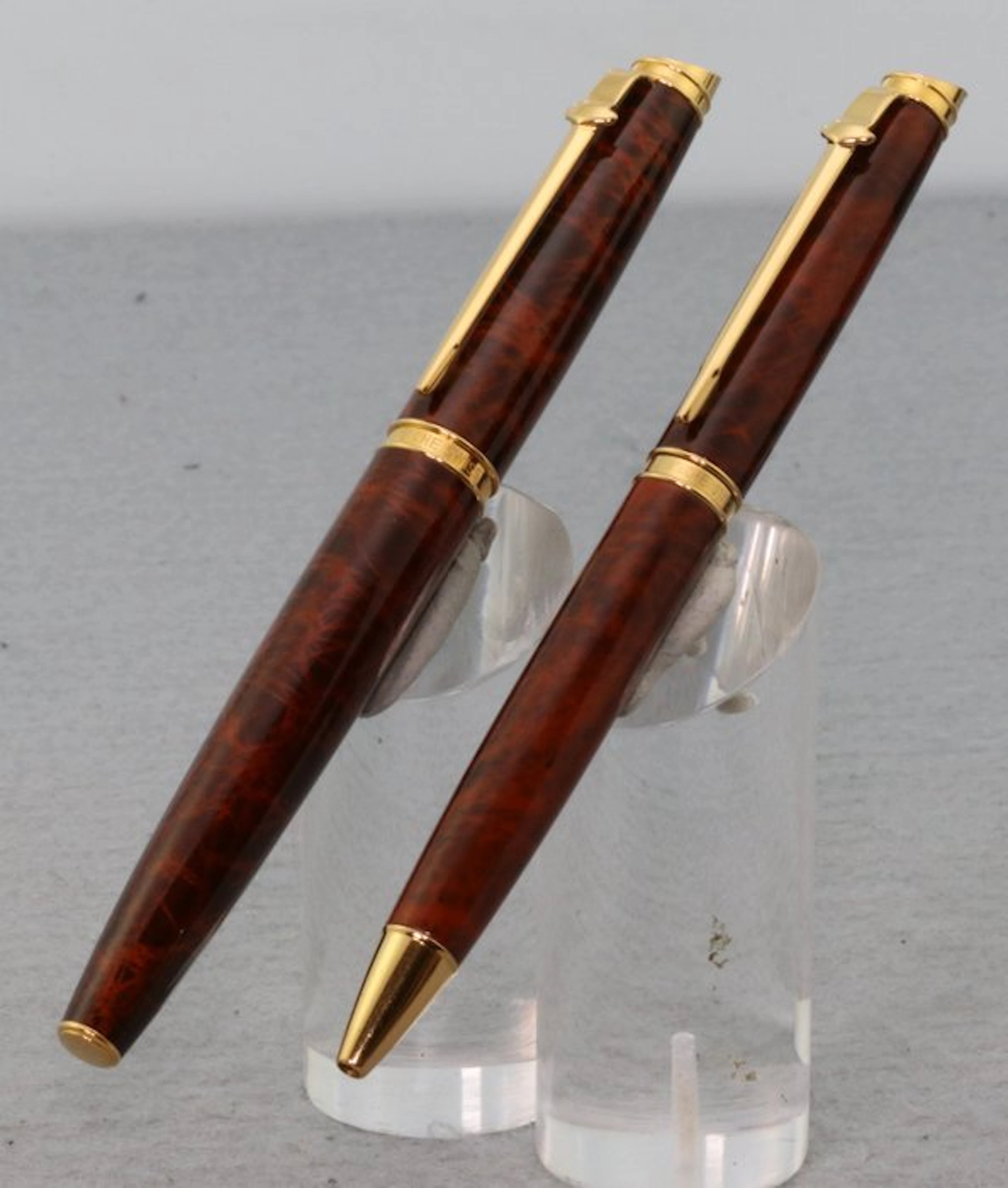 Caran d'Ache - parure FP/BP Geneve marron laque - Fountain pen