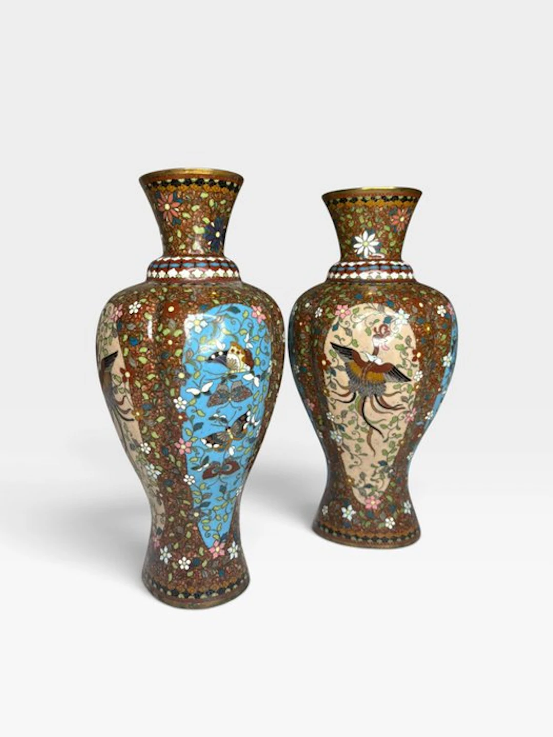 Pair of Japanese baluster vases - 20th century