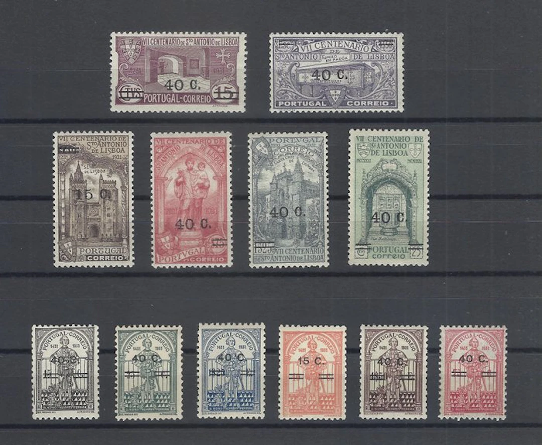 Portugal 1933 - San Antonio + Nuno Alvares - Mundifil 548/553, 554/559