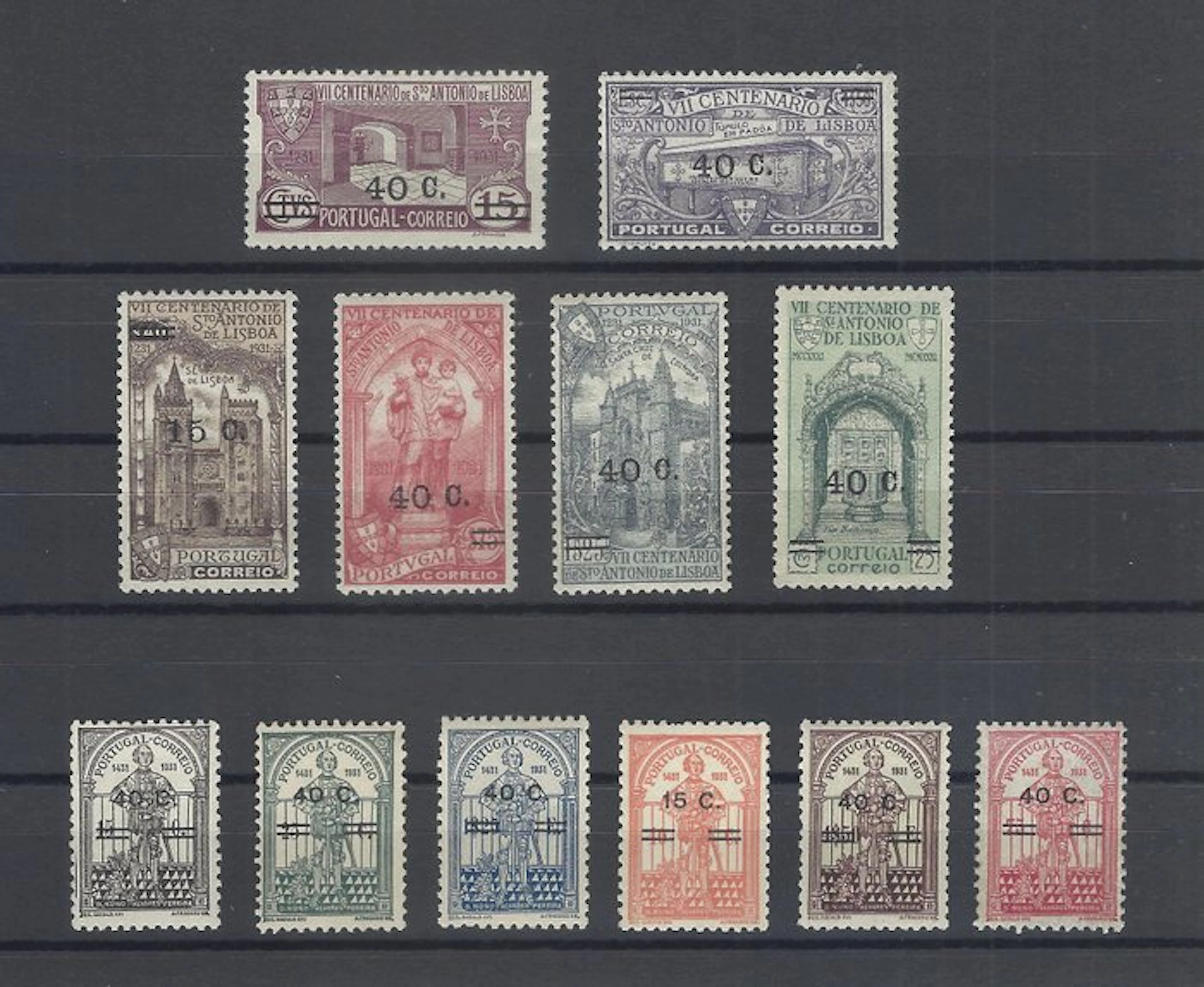 Portugal 1933 - San Antonio + Nuno Alvares - Mundifil 548/553, 554/559
