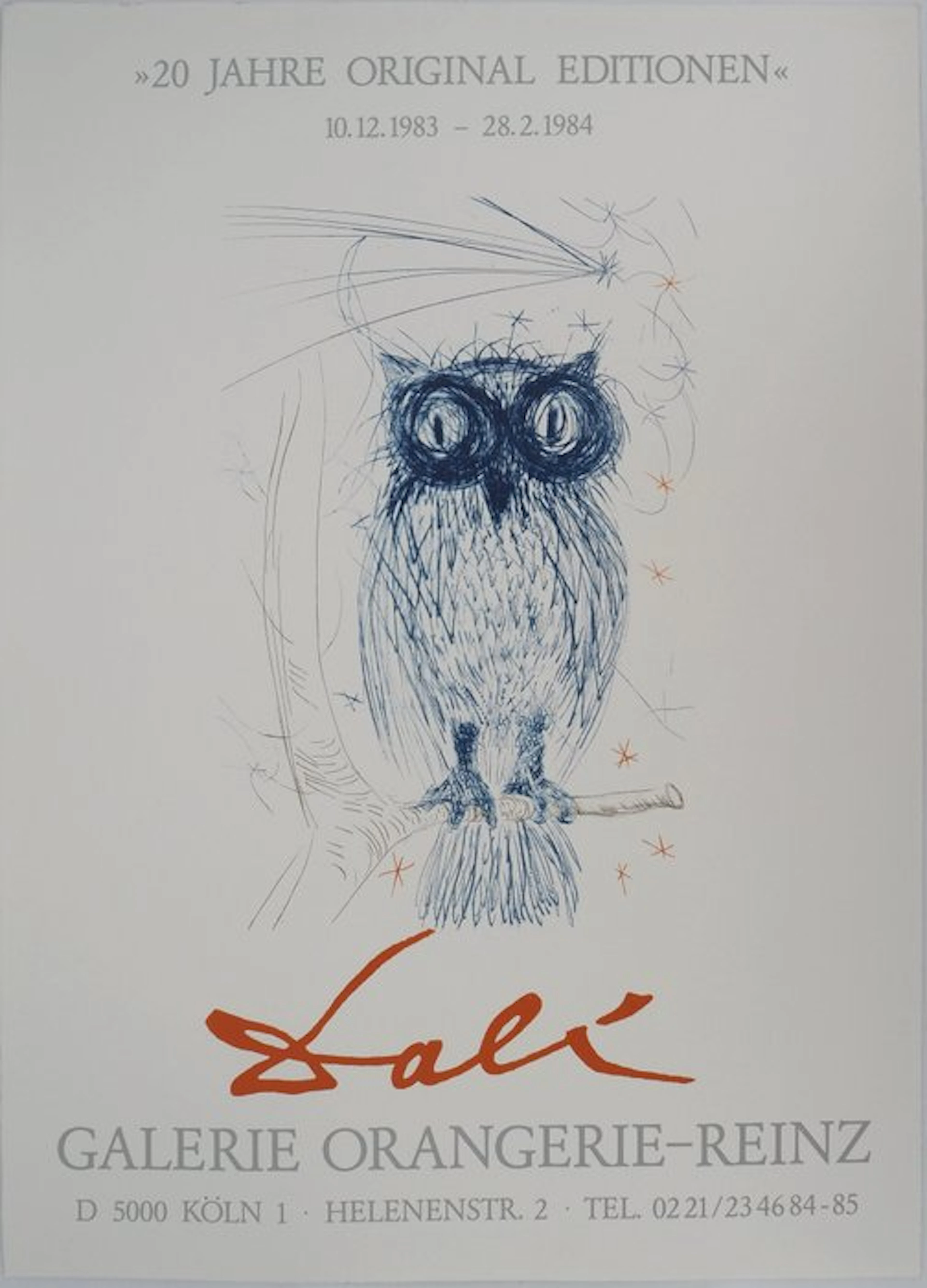 Salvador Dali (1904-1989) - La Chouette Bleue