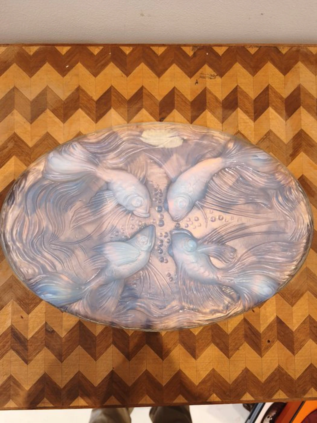 Verlys - Serving dish - Glass - Opalescent plate