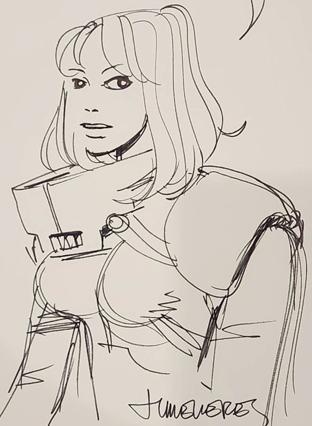Mézières, Jean-Claude - 1 Original drawing - Valerian et Laureline - Laureline