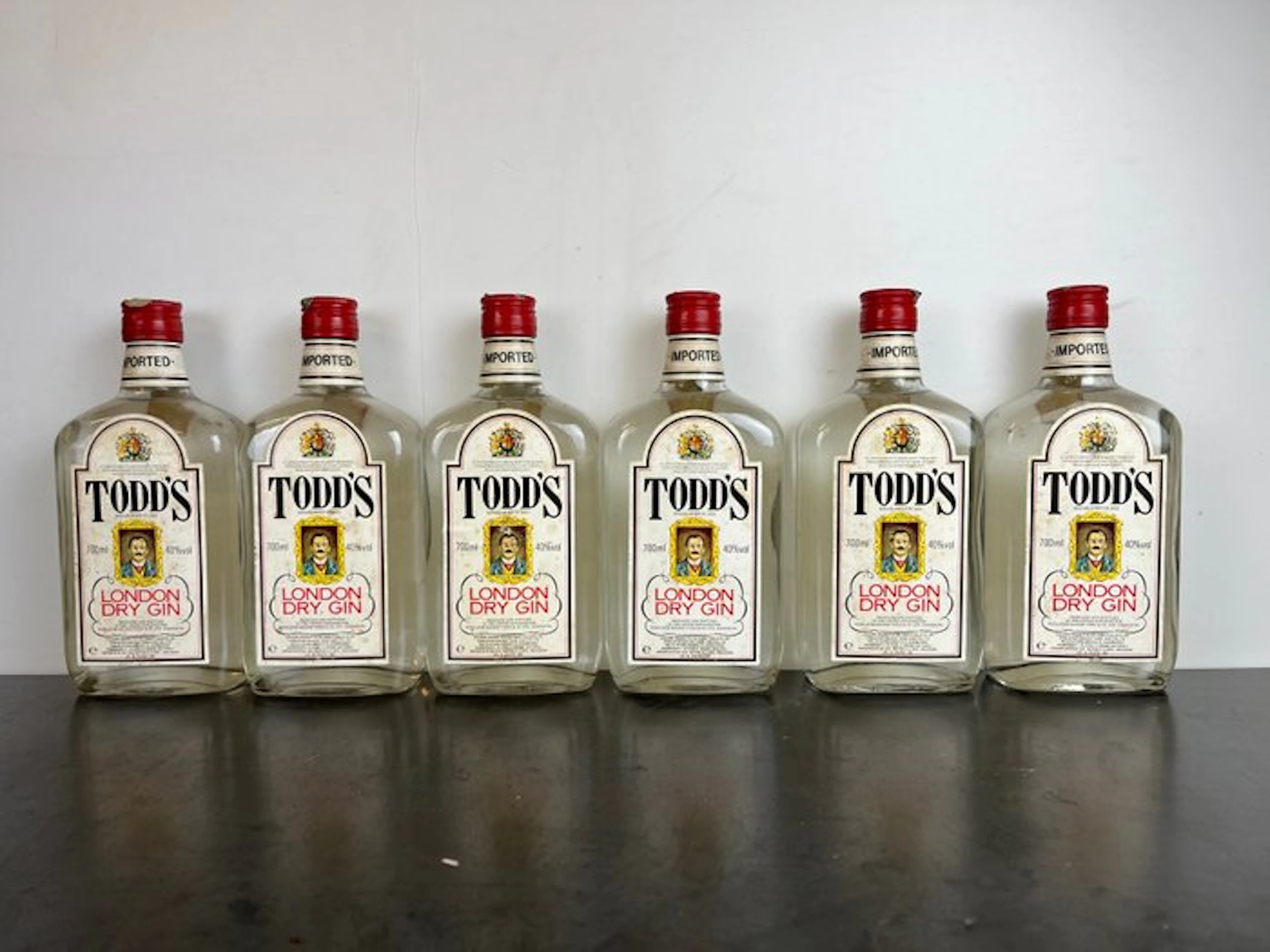 Todd's - London Dry Gin - Italian - b. 1990s - 70cl - 6 bottles