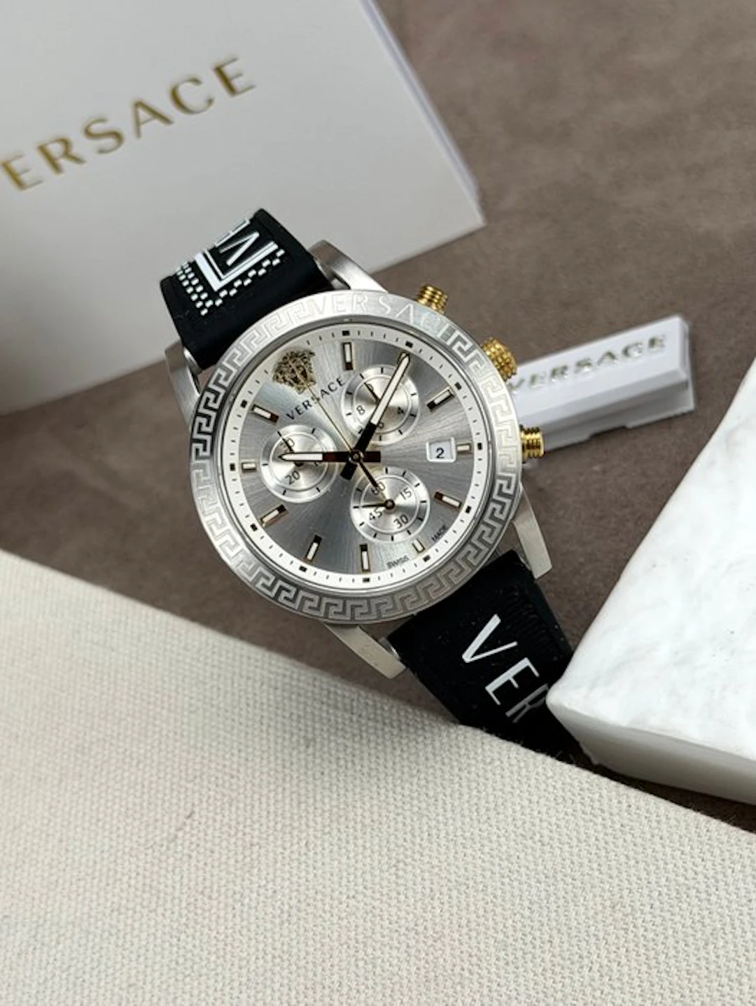 Versace - Sport Tech Chronograph Date White - VEKB001 22 - Unisex - 2020-2025