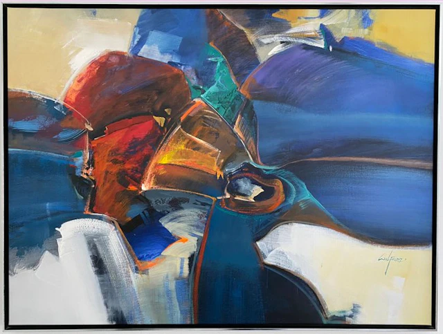 Wilfred Lang (1954) - Abstracte compositie