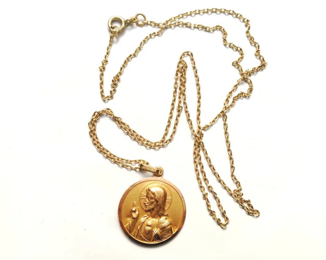 Necklace with pendant - 18 kt. Yellow gold, 8 Grams - Unisex