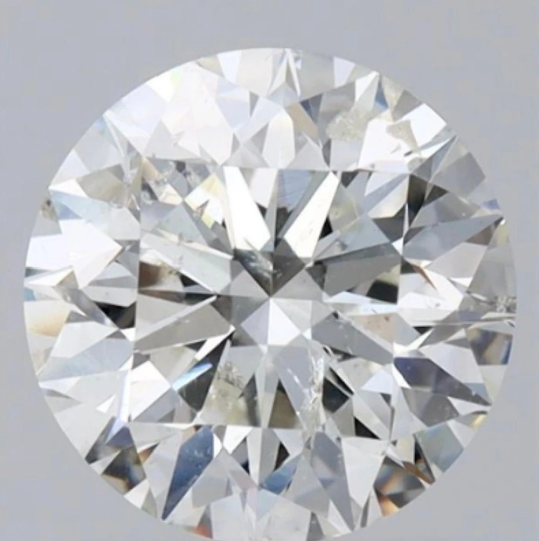 1 pcs Diamond (Natural) - 1.56 ct - Round - G - SI2 - HRD Antwerp
