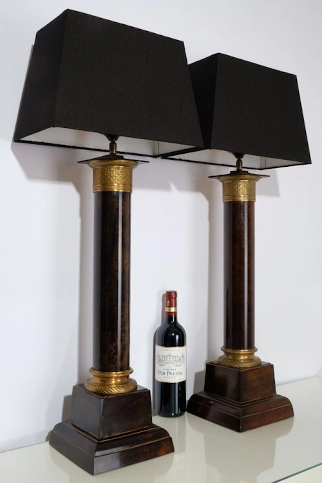 Paar Grote Indrukwekkende High-End Tafellampen - 84 cm...