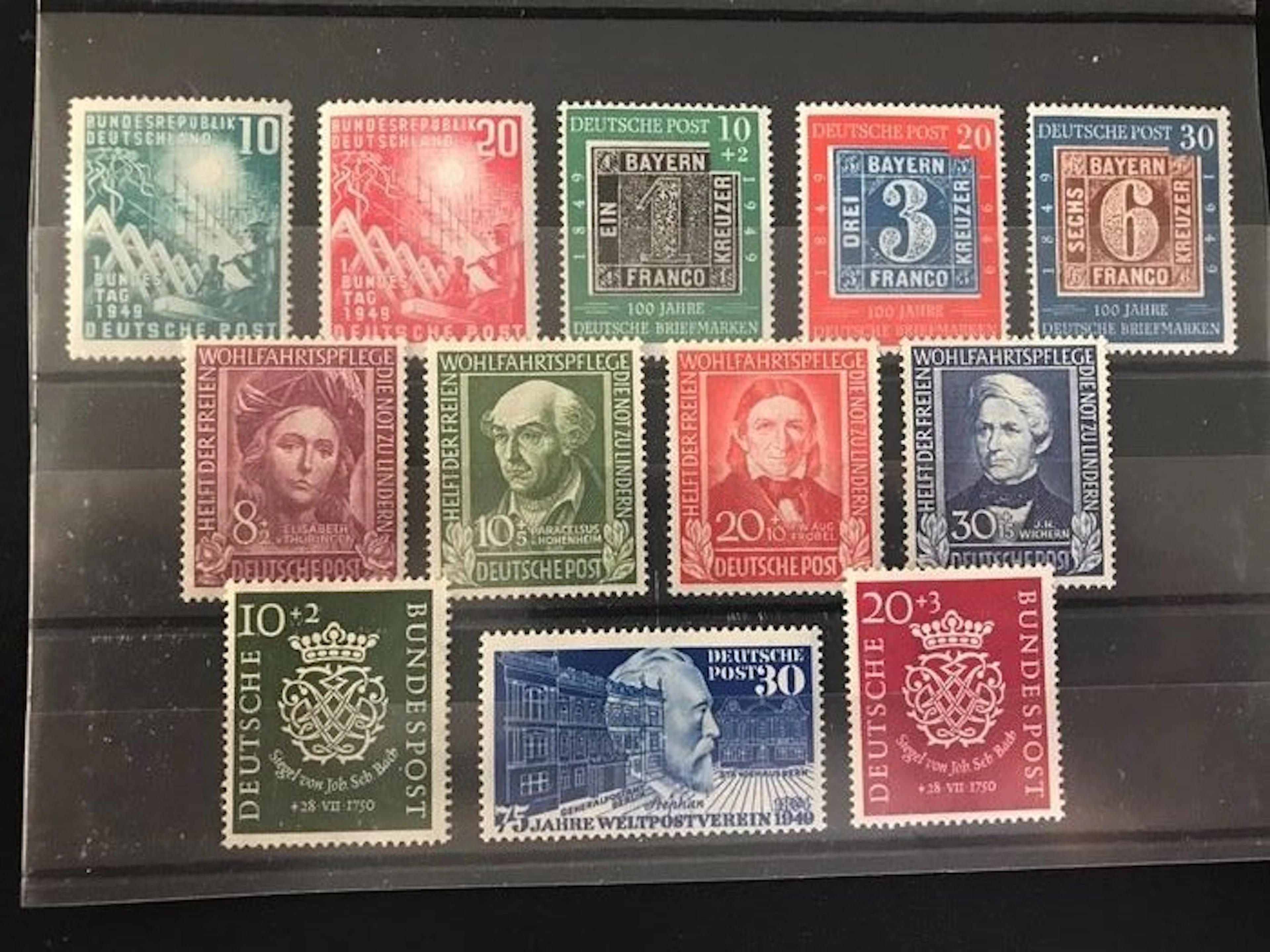 Germany, Federal Republic 1949/1950 - Two issues - MNH - Michel 111/122
