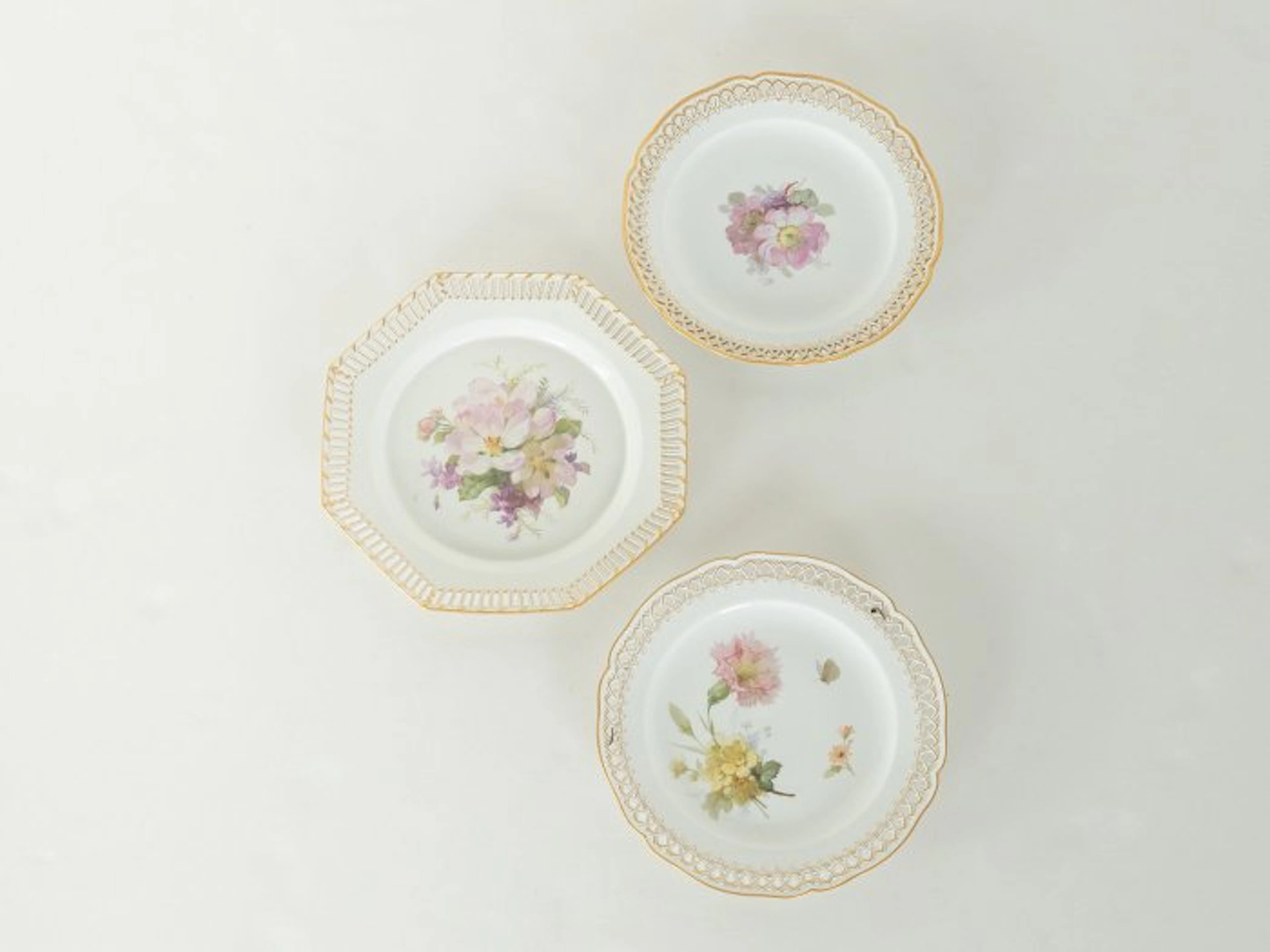 KPM - Plate (3) - Porcelain - Openwork Porcelain Plates