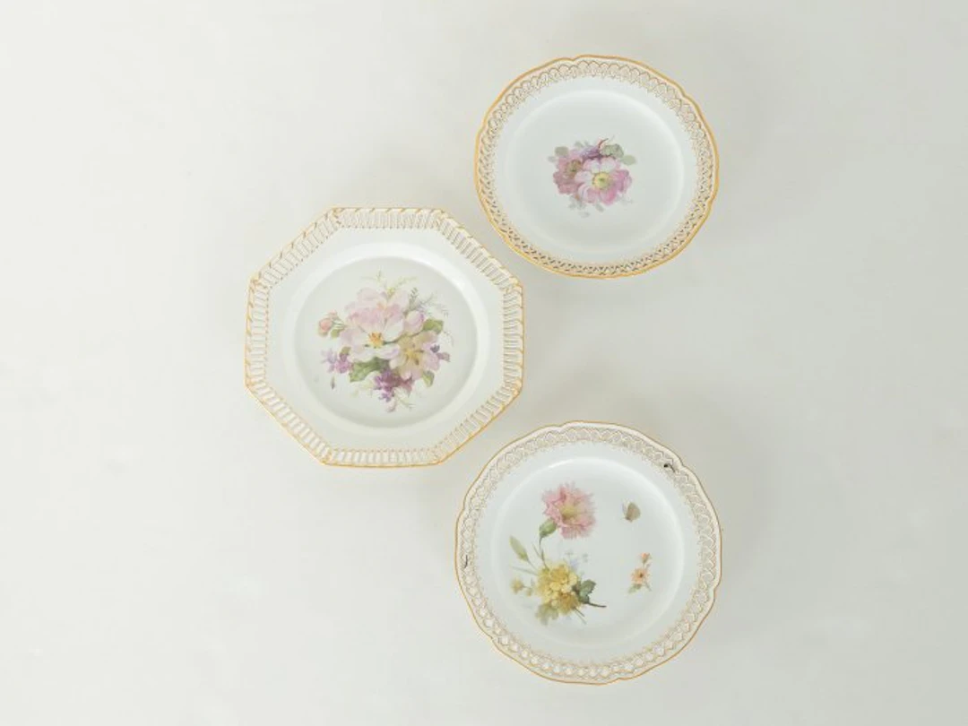 KPM - Plate (3) - Porcelain - Openwork Porcelain Plates