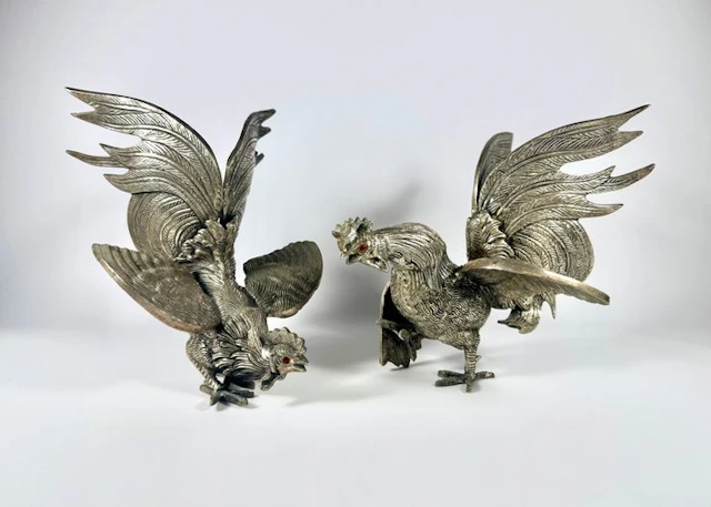 Figurine - Pareja de Gallos XXL (2) - Metal