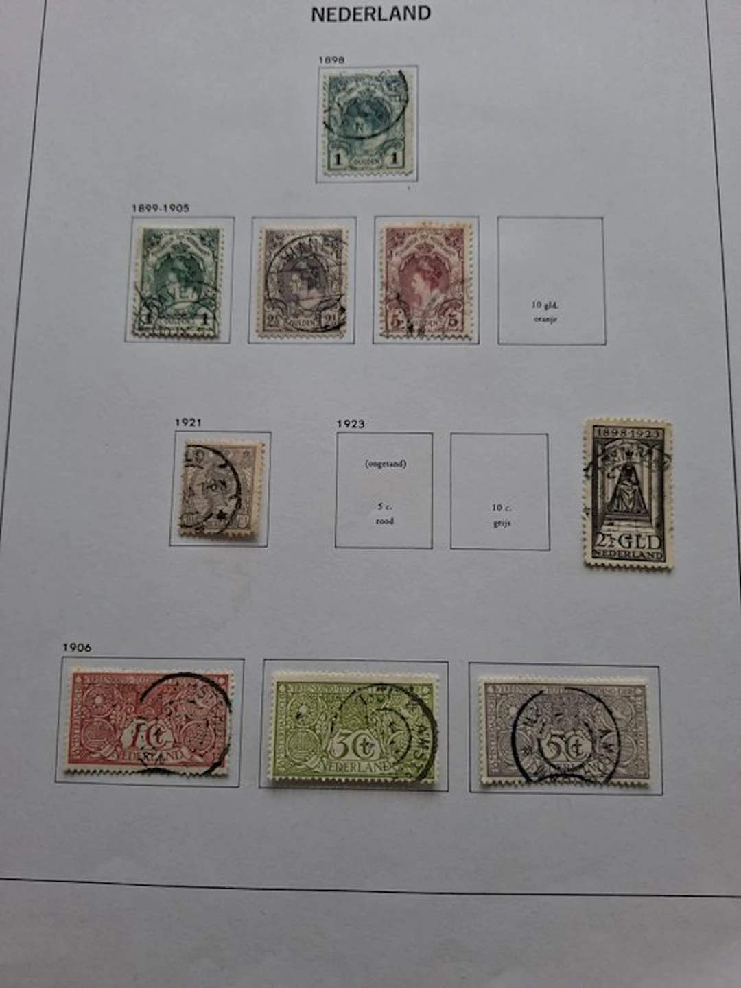 Netherlands 1898/1913 - Queen Wilhelmina, government jubilee stamp 130, etc