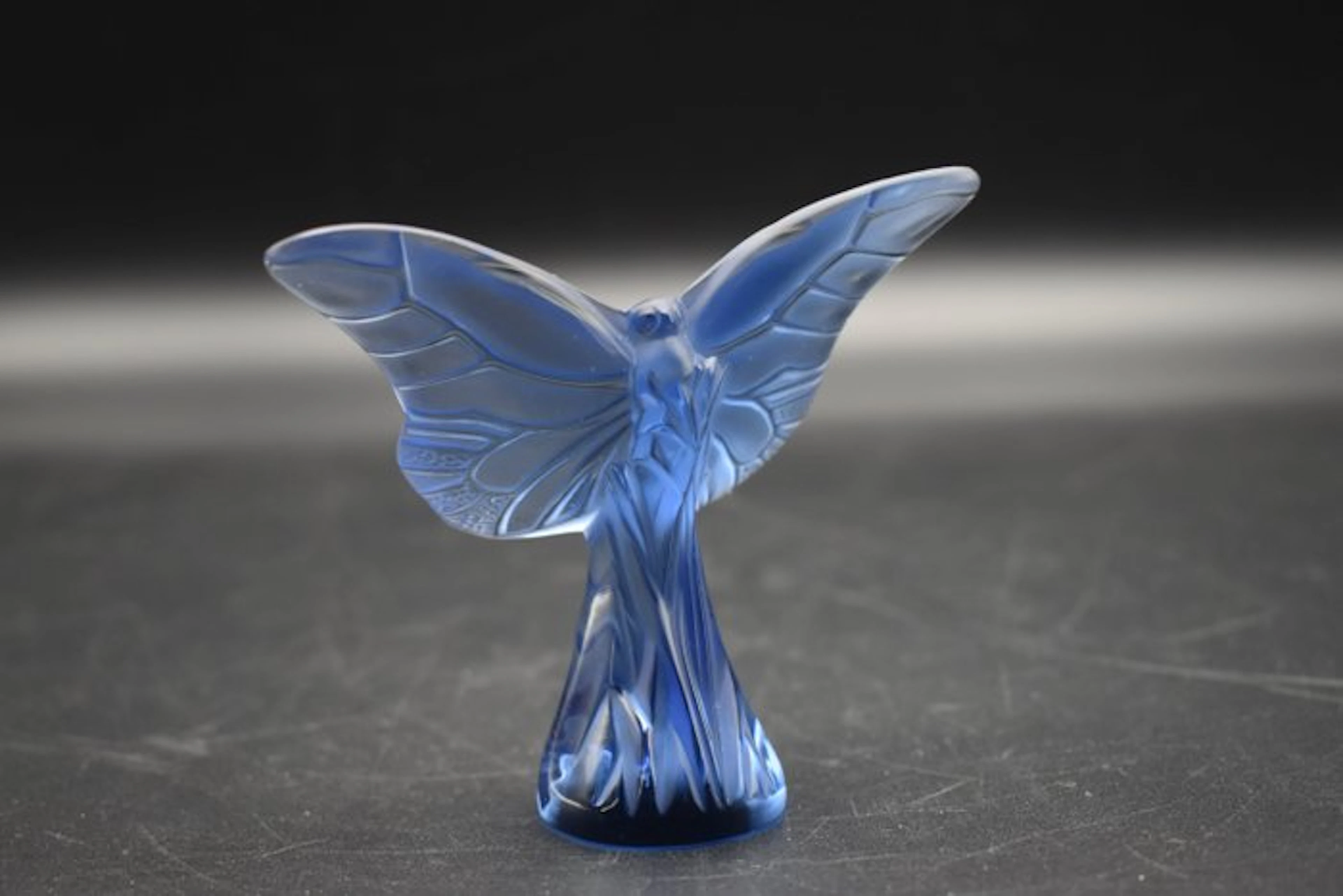 Lalique - Figurine - Papillon bleu Lalique - Crystal