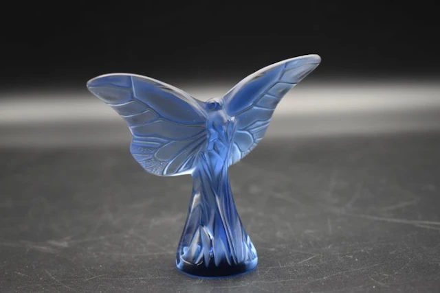 Lalique - Figurine - Papillon bleu Lalique - Crystal
