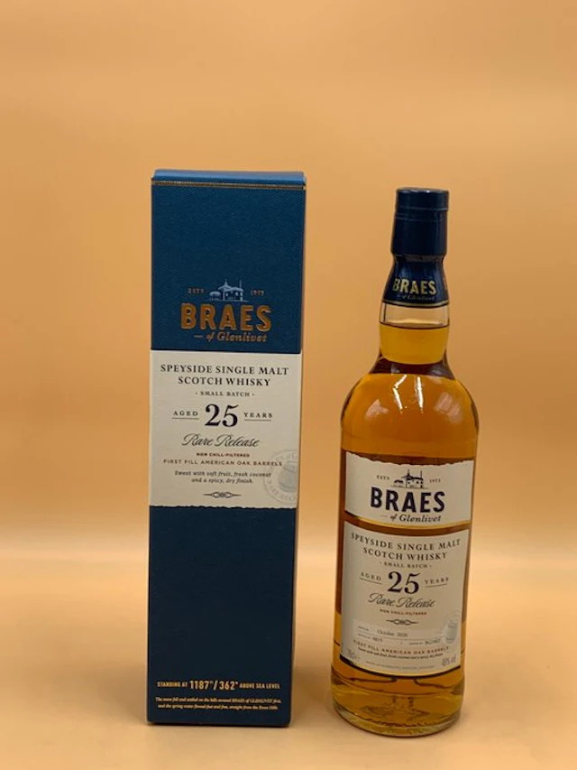 Braes of Glenlivet 25 years old Rare Release - Batch BG/002 - b. 2020 - 70cl