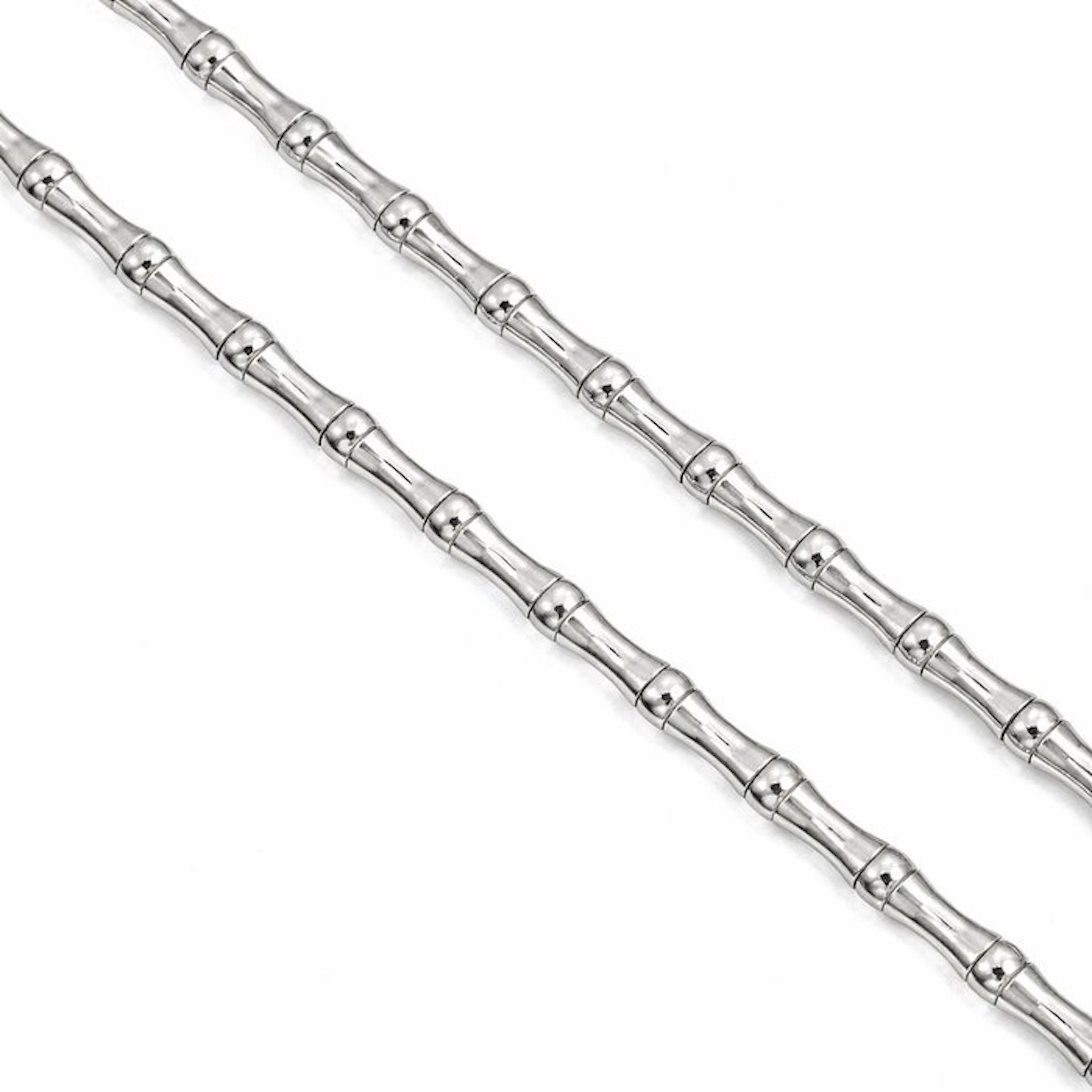 Necklace - 18 kt. White gold - Made in Italy - Handmade