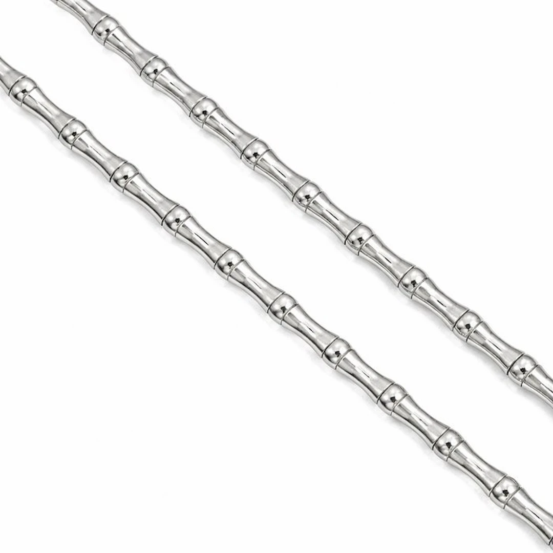 Necklace - 18 kt. White gold - Made in Italy - Handmade
