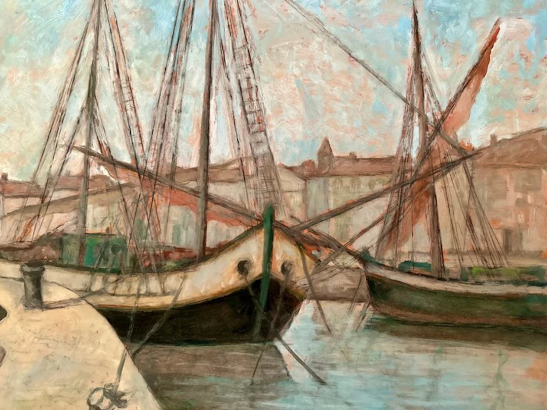 Enzo Finocchiaro (1912-1992) - Barconi a Viareggio