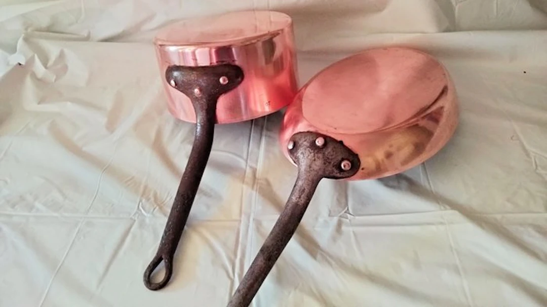 Cooking pot set (2) - Classic - Copper - Fish pan and large
