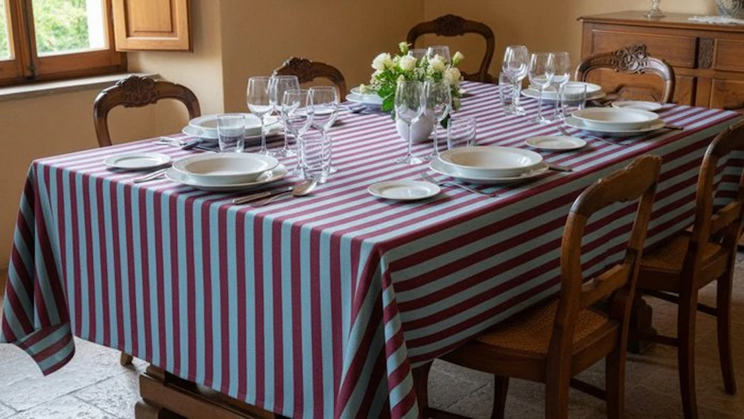 Striped cotton fabric 2.00 x 2.80 m - Upholstery fabric - 200 cm - 280 cm