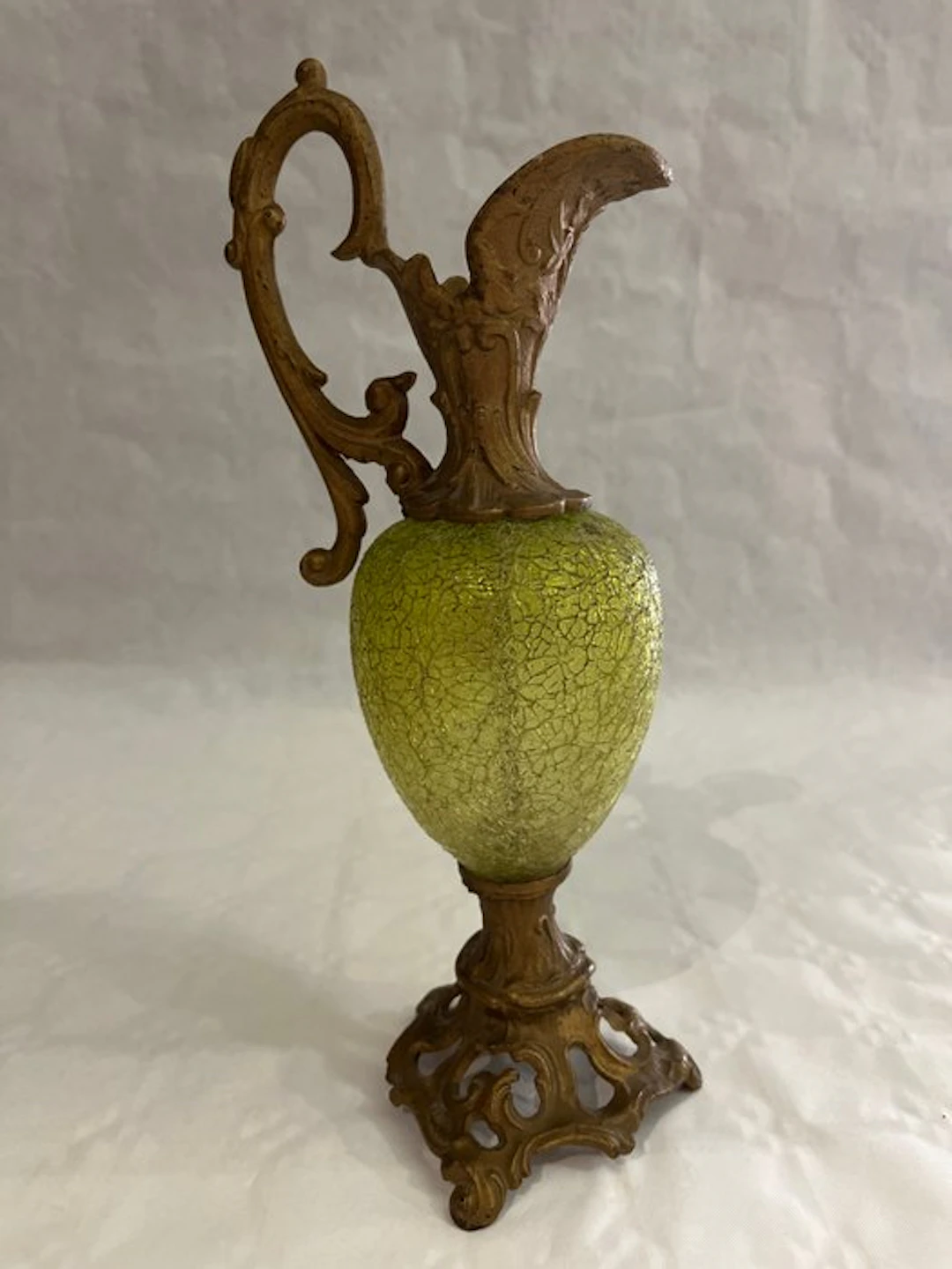 Jug - Bronze, Crystal - crackled crystal jar