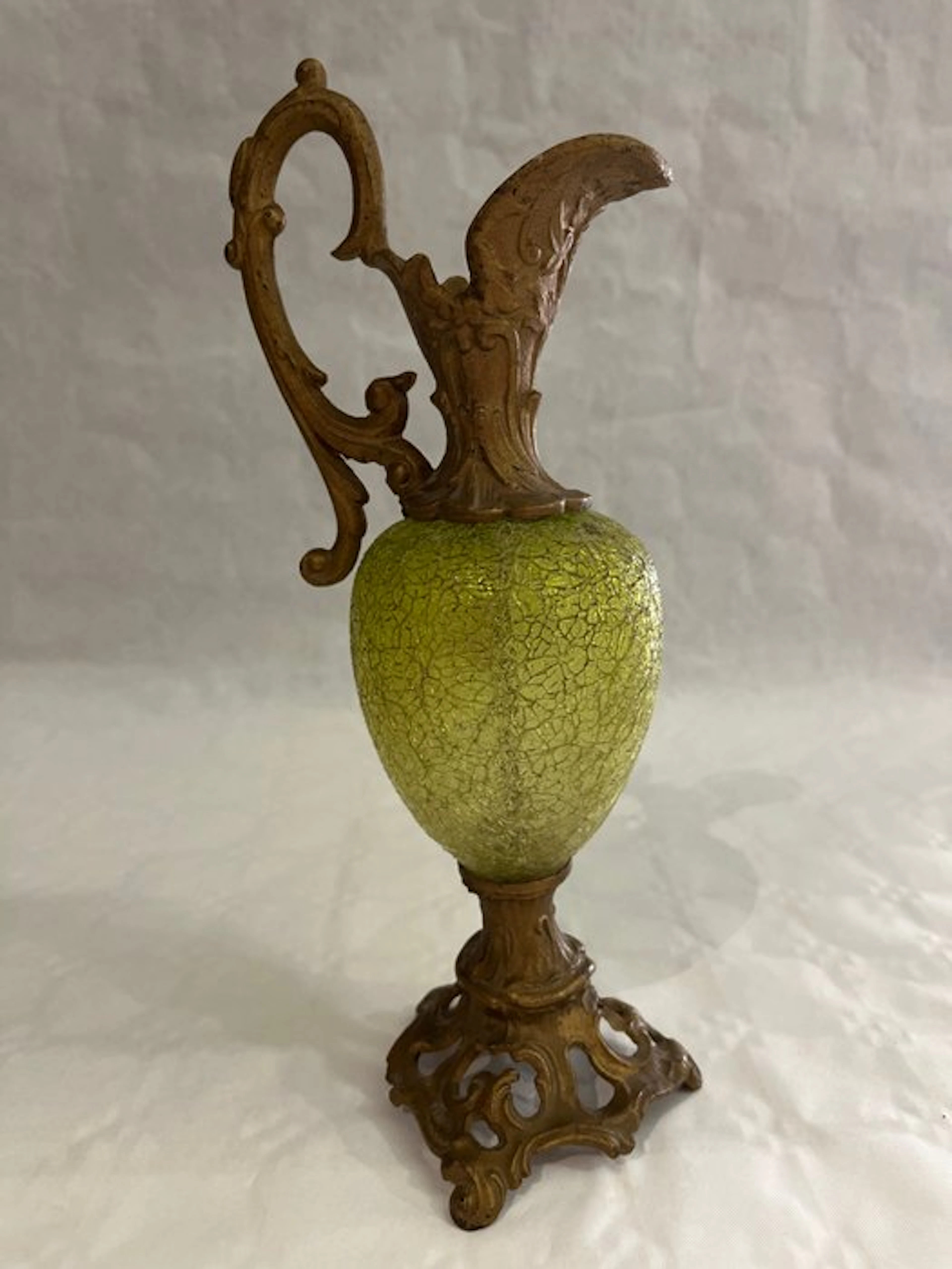Jug - Bronze, Crystal - crackled crystal jar