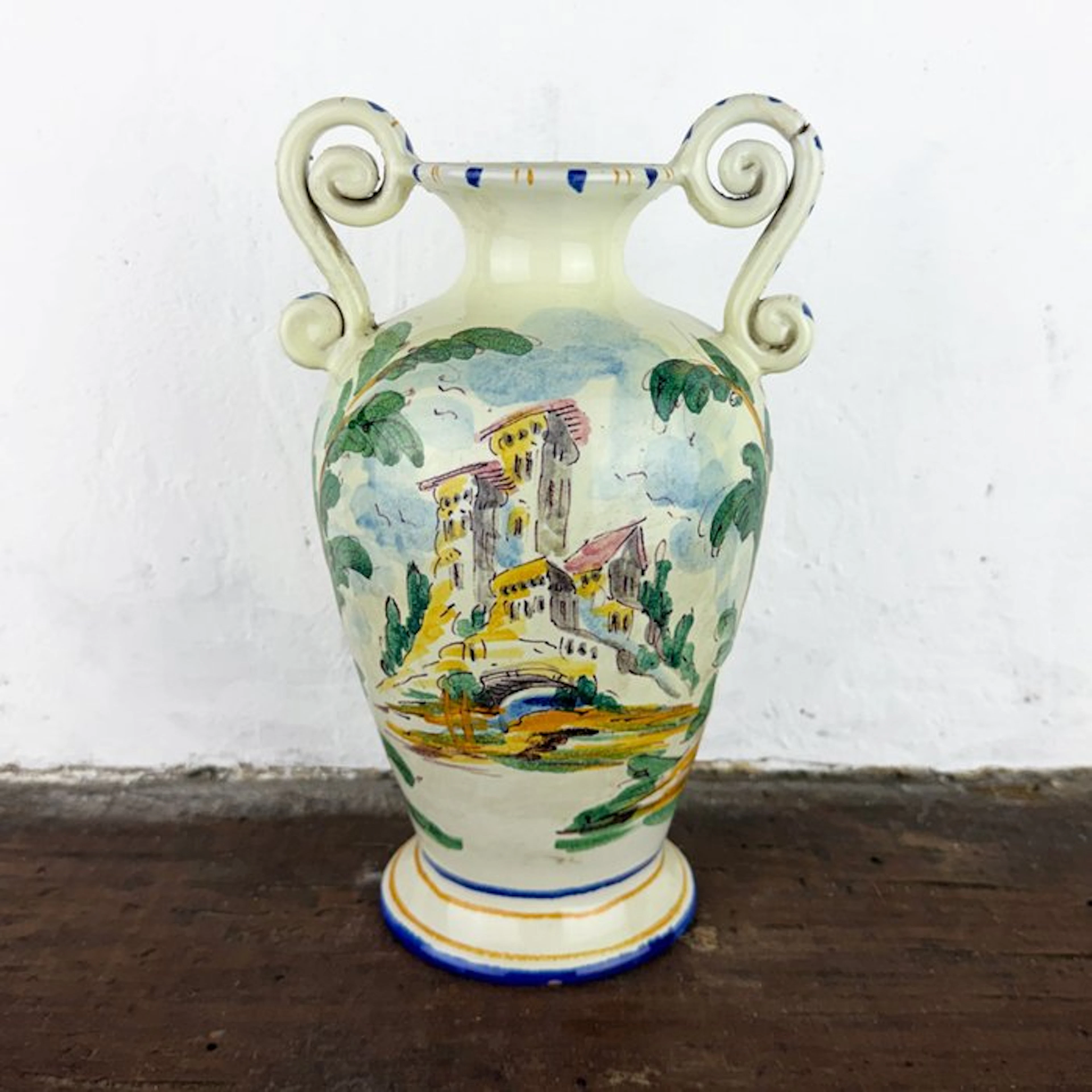 Albisola - Vase - Majolica - Antique 1920s Albisola Fe