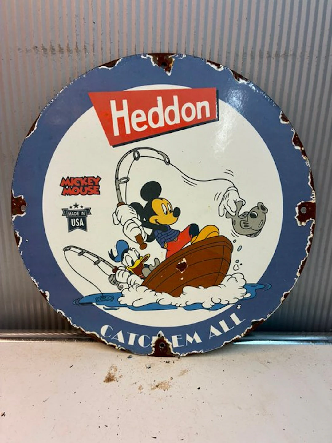 Heddon – Mickey Mouse & Donald Duck Vissen – Rond Emaille...