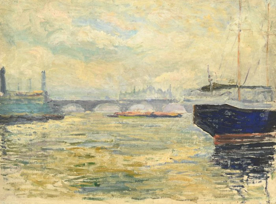 Ecole Anglaise (XIX-XX) - La Thamise à Londres - NO RESERVE