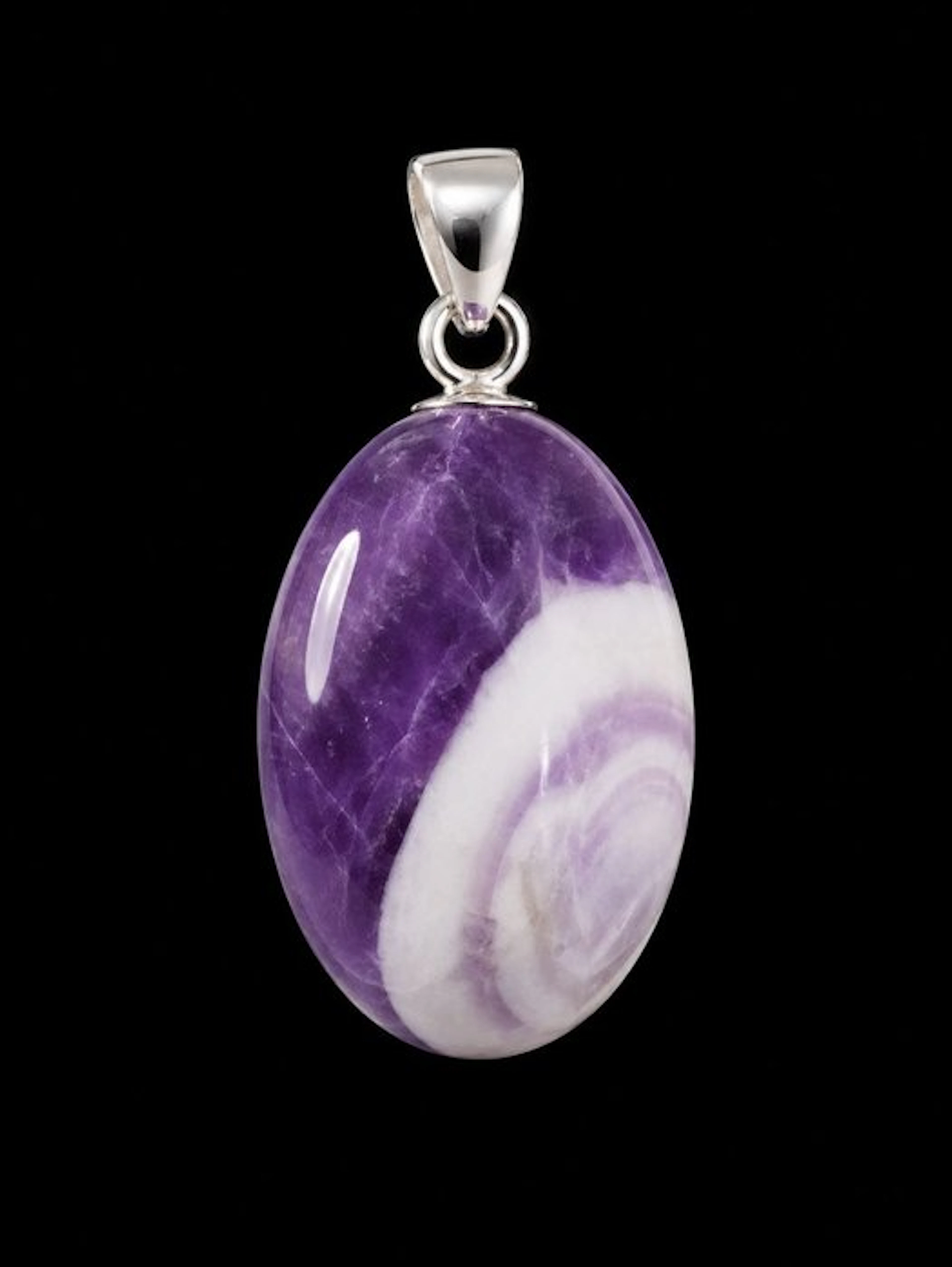 Exquisite Natural Amethyst Pendant of Top Quality - Set...