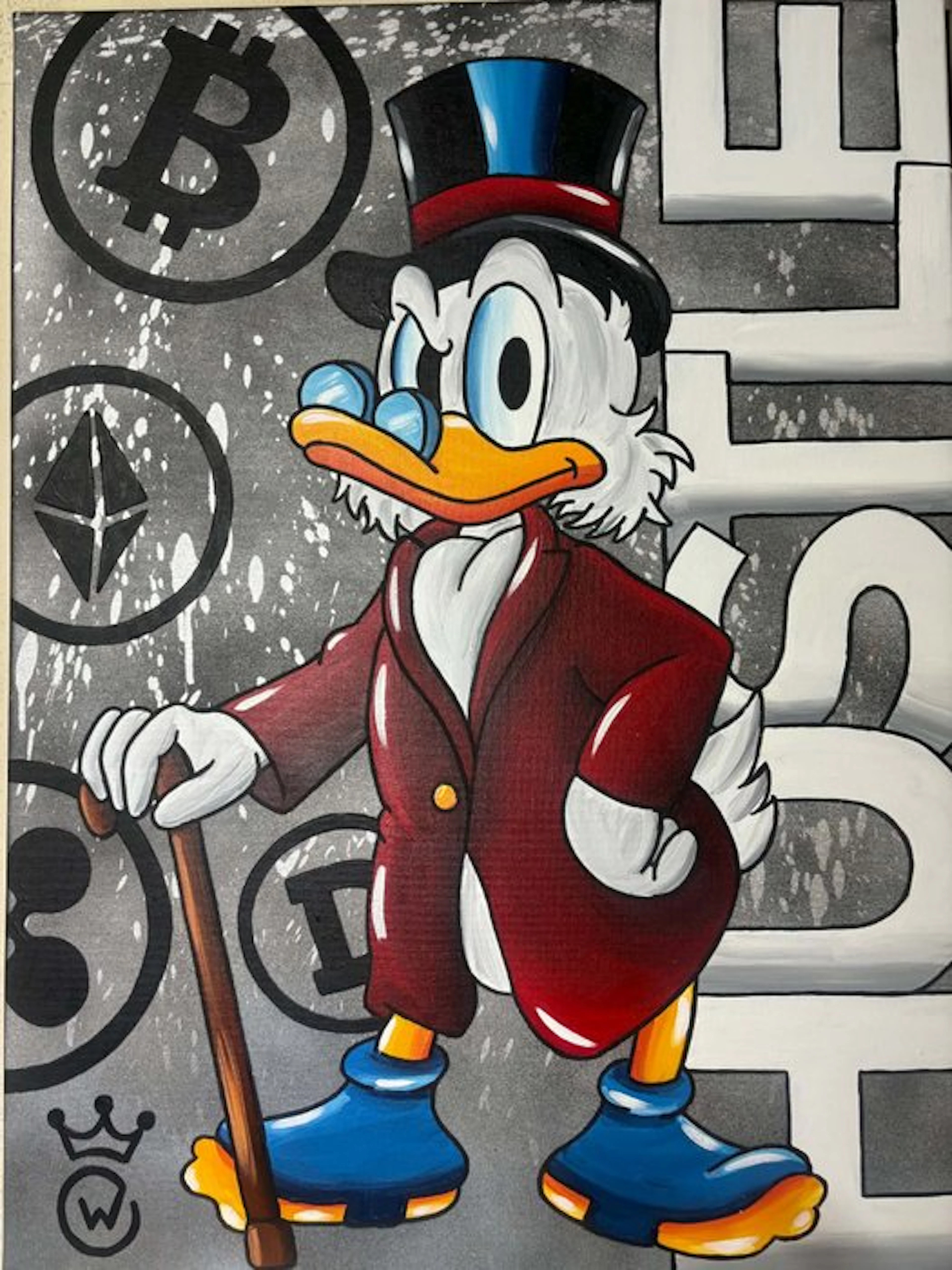 Xavier Van Walsem (1980) - Scrooge mcduck Huslte crypto handpainted 1/1